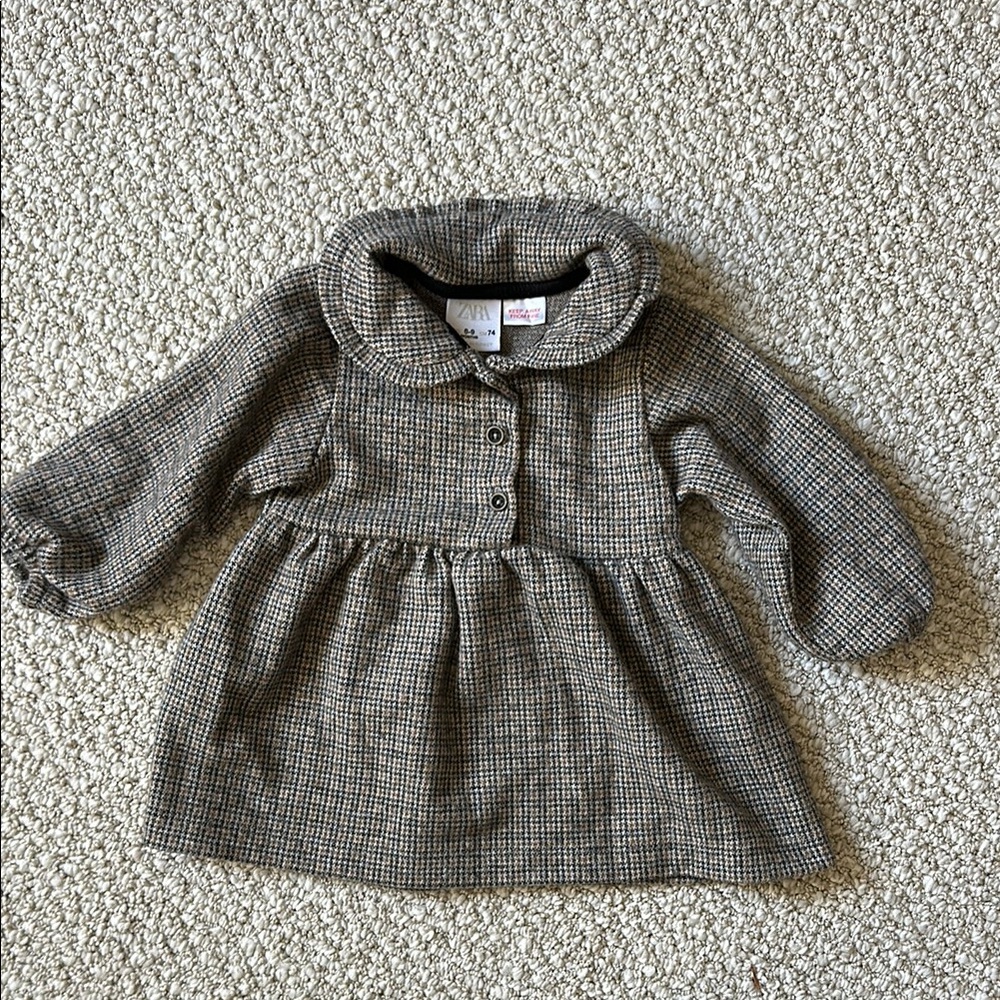 ZARA Baby Herringbone Dress, 6-9m